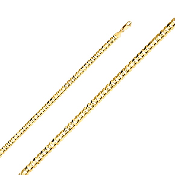 14k Yellow 5.9mm Wide Cuban Concave bracelet